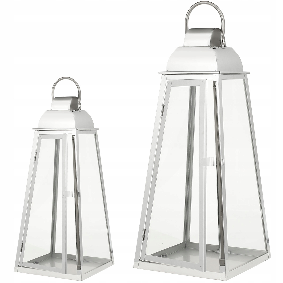 Zestaw dwóch srebrnych lampionów F115